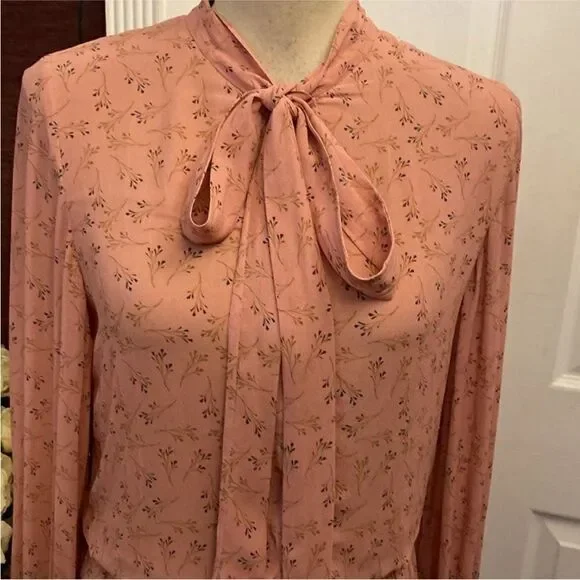Alexis Pink and Tan Floral Dress, S - Picture 6 of 13